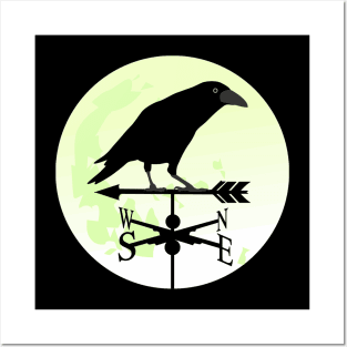 Crow Moon Weathervane Posters and Art